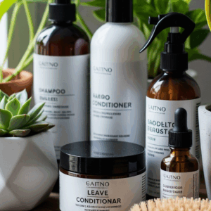 観葉植物とヘアケア用品
