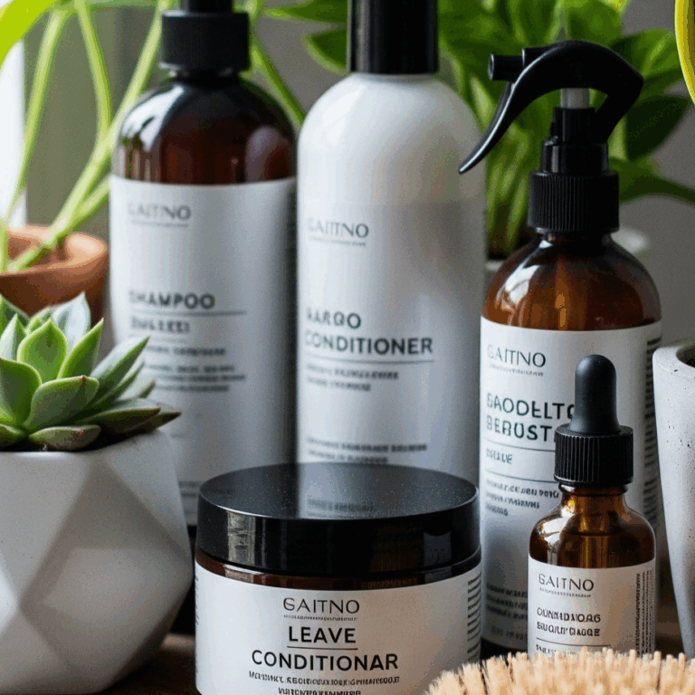 観葉植物とヘアケア用品